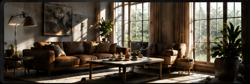 Interior render made with Genie Render